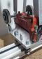 Preview: Reihenbohrvorrichtung montiert auf Hilti Schienensystem für serielle Kernbohrungen – DTI-M